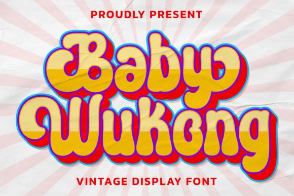 Baby Wukong: A Vintage Display Font for Retro Brand Identity