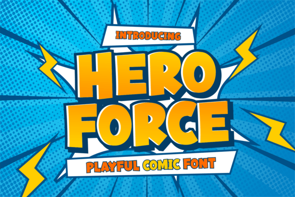 Hero Force: A Playful Display Typeface for Web Design