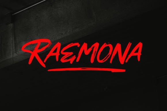 Raemona: A Bold Brush Typeface for Striking Editorial Design