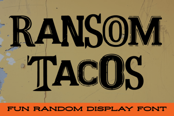 Ransom Tacos: The Edgy Display Font for Bold Brand Identity