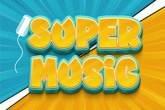 Super Music: A Bubbly Typeface for Playful Editorial Design