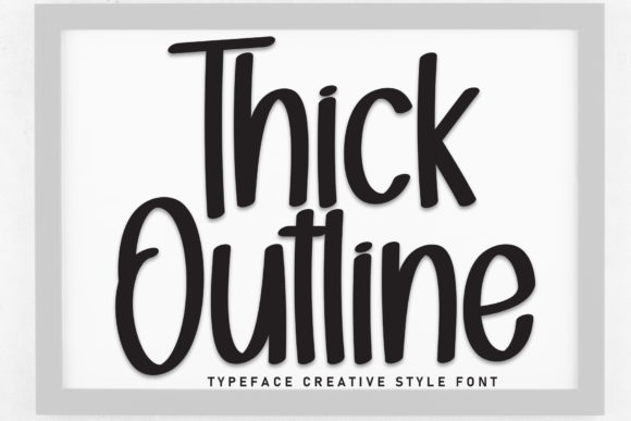 Thick Outline: A Bold Handwritten Typeface for Editorial Design